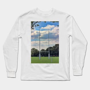 Rugby goal post at Rugby School Long Sleeve T-Shirt